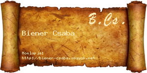 Biener Csaba névjegykártya